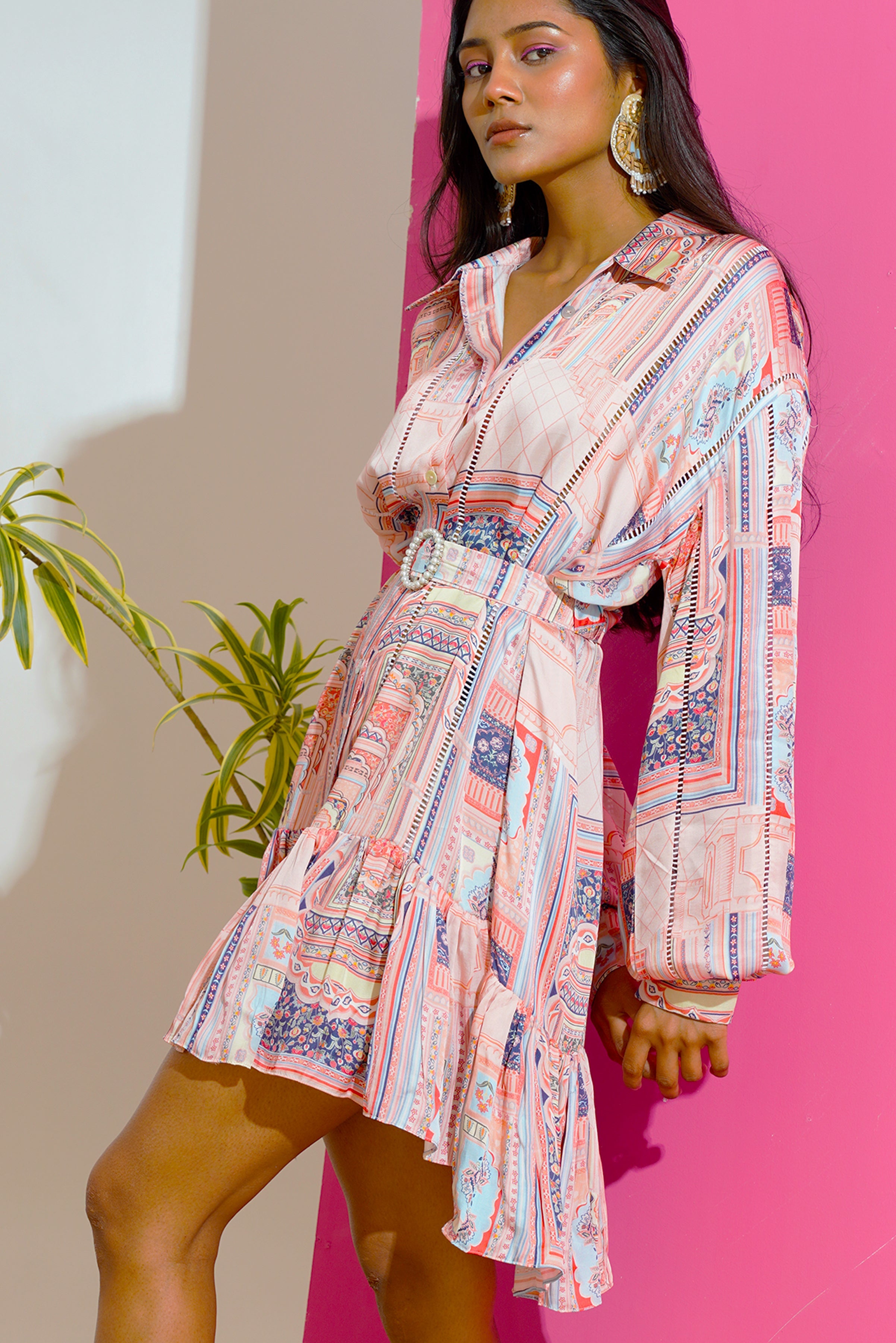 Isla Frill shirt dress