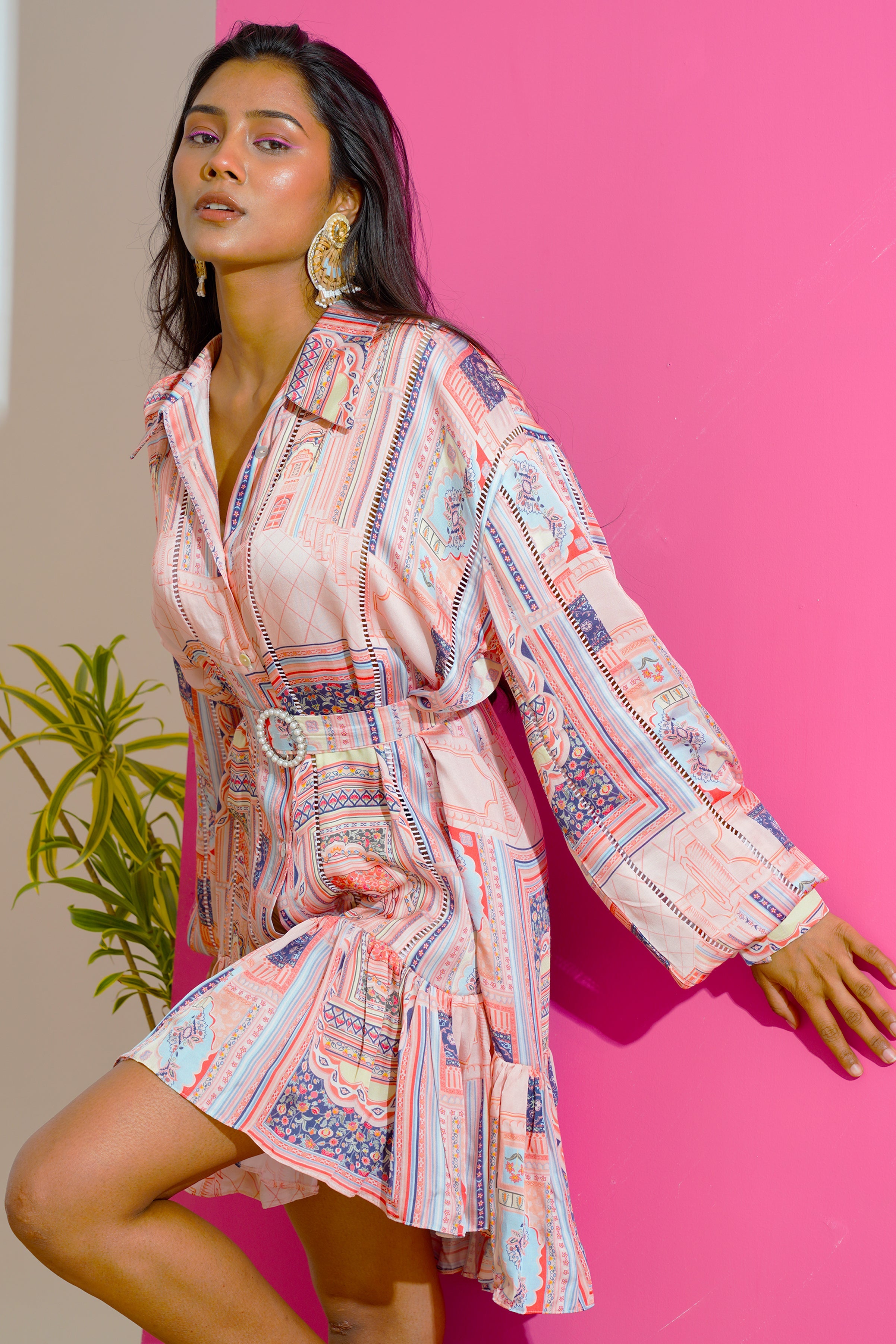 Isla Frill shirt dress