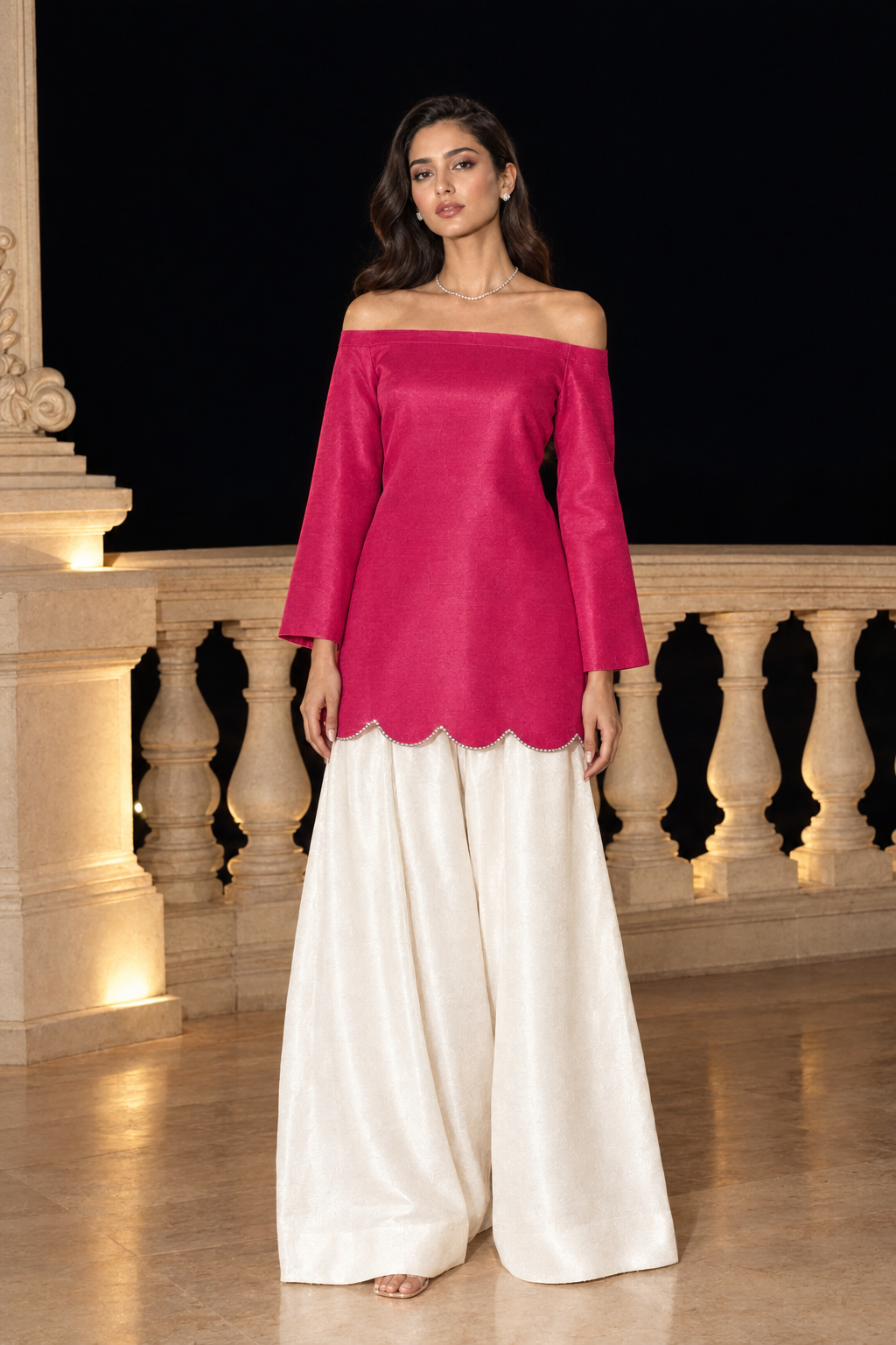 Inaya Farshi salwar set - Hot Pink