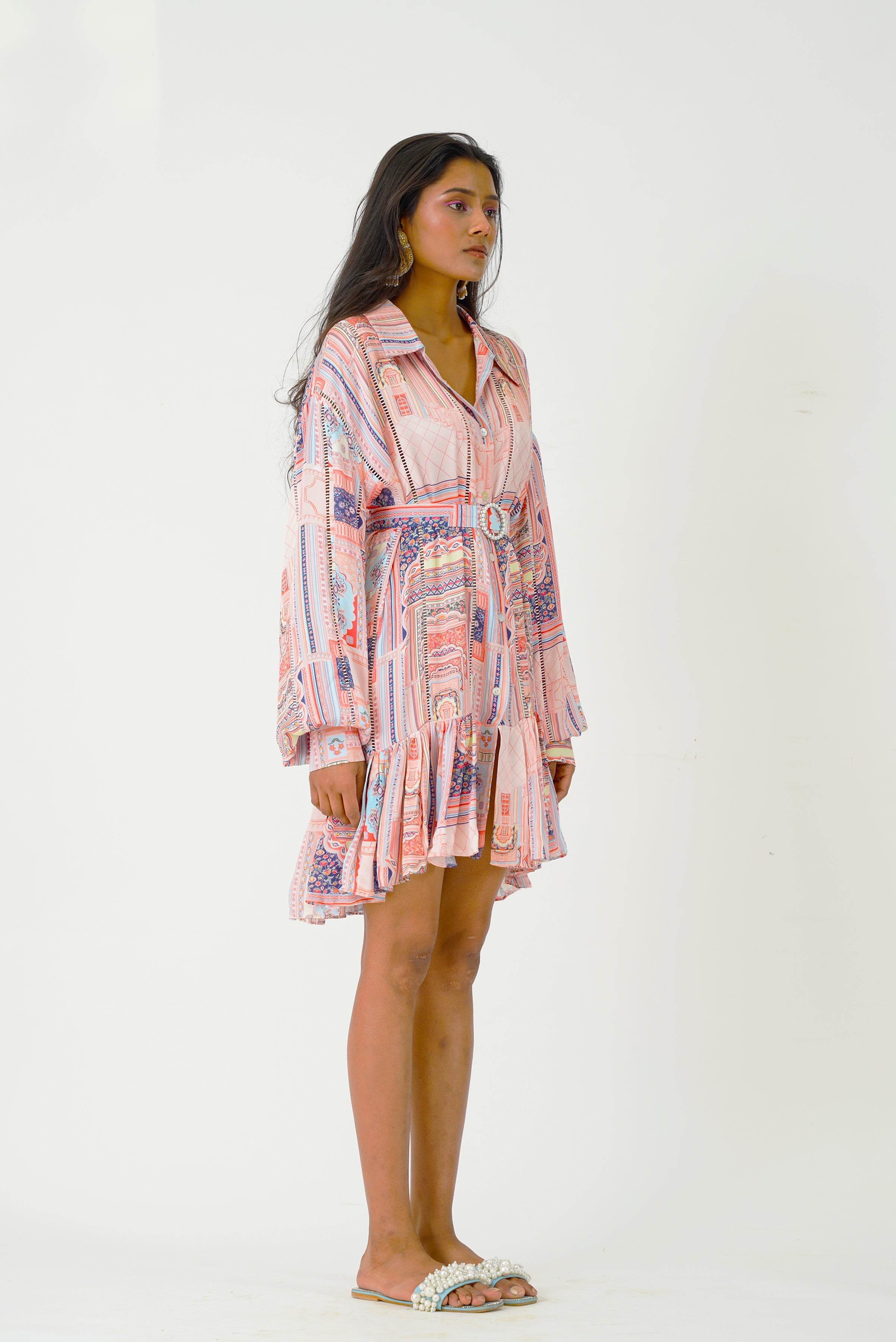 Isla Frill shirt dress