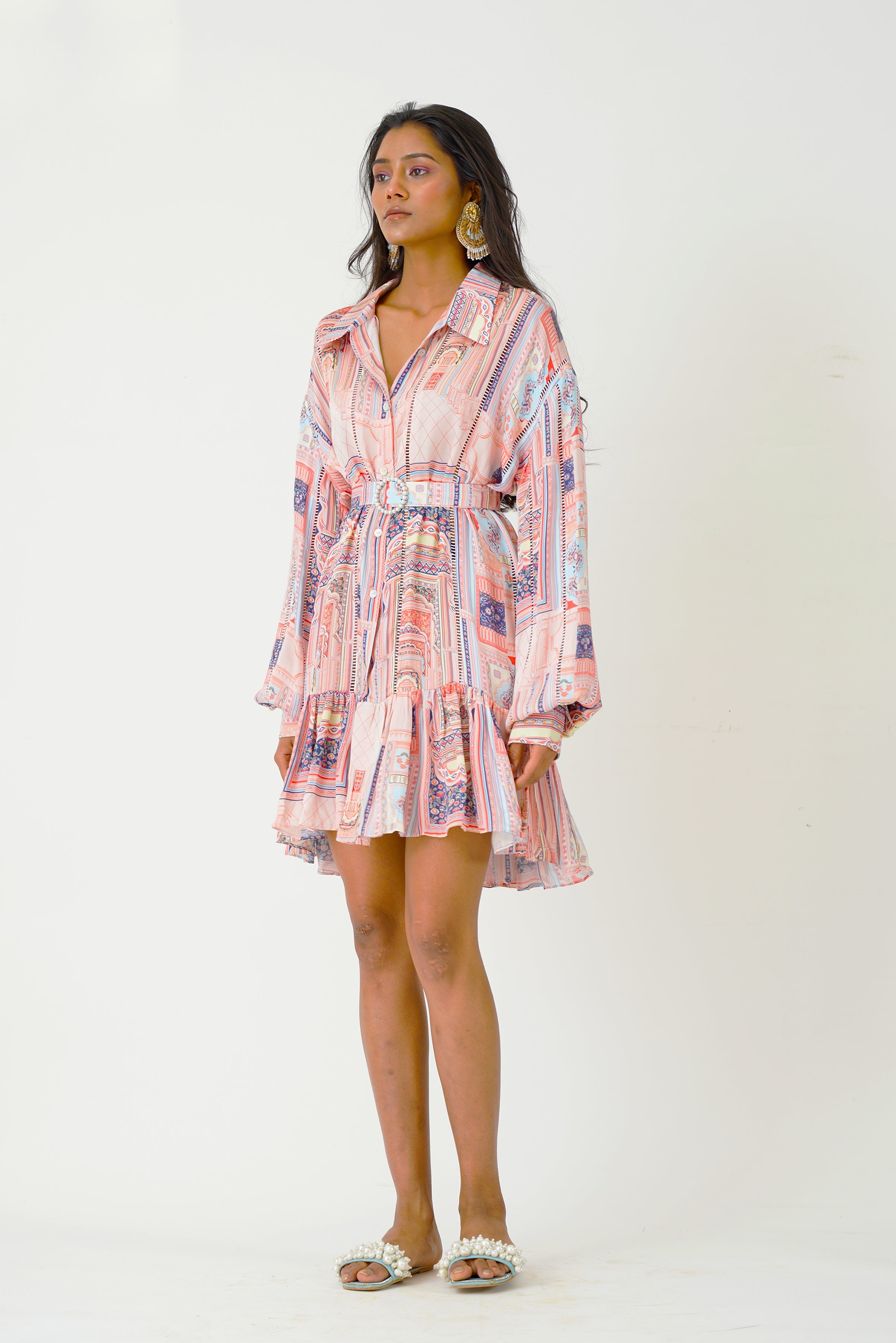 Isla Frill shirt dress