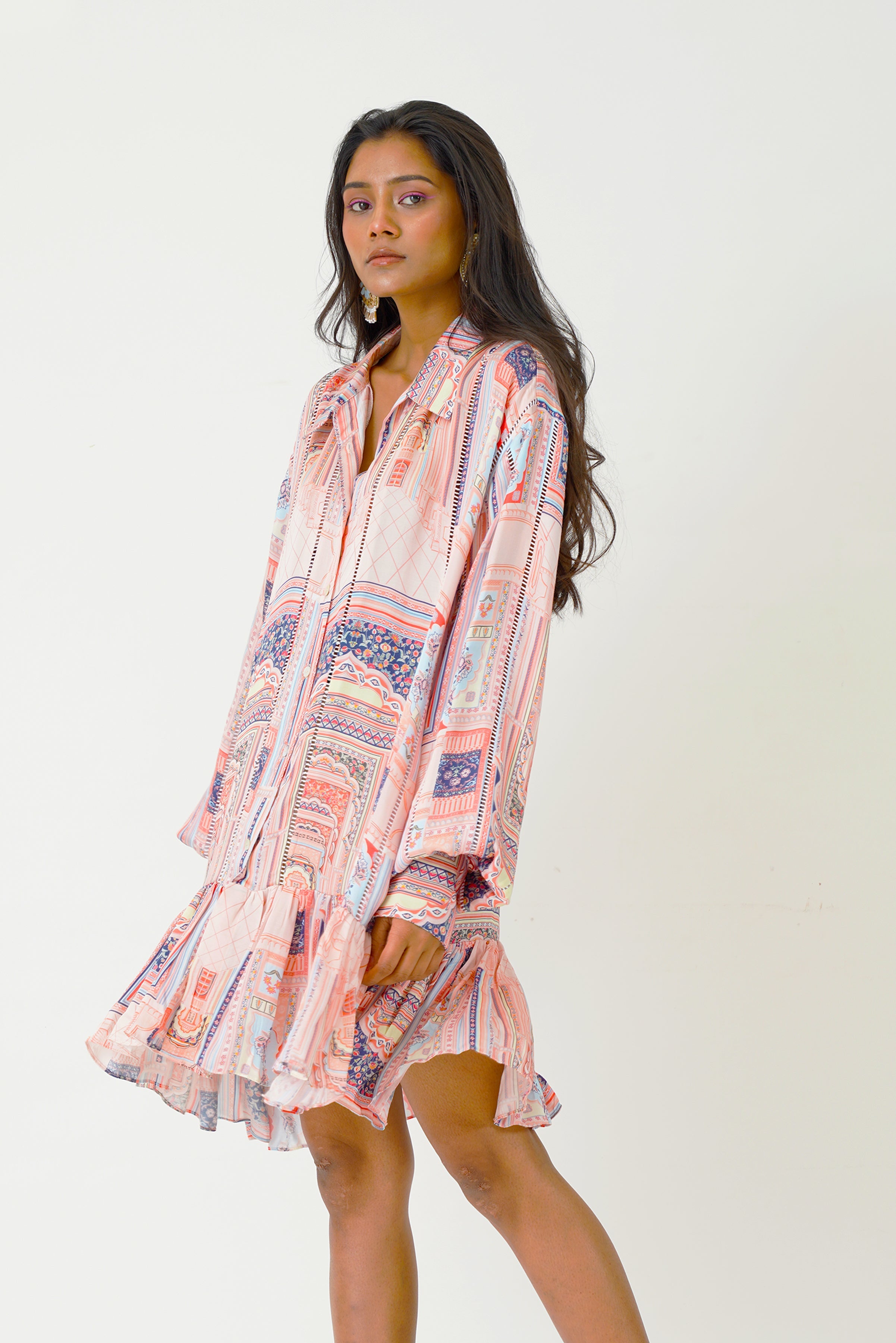 Isla Frill shirt dress