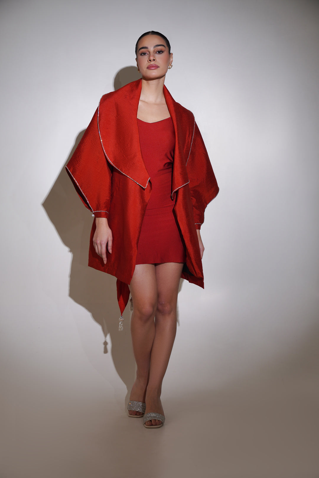 Printed overcoat dress - RV